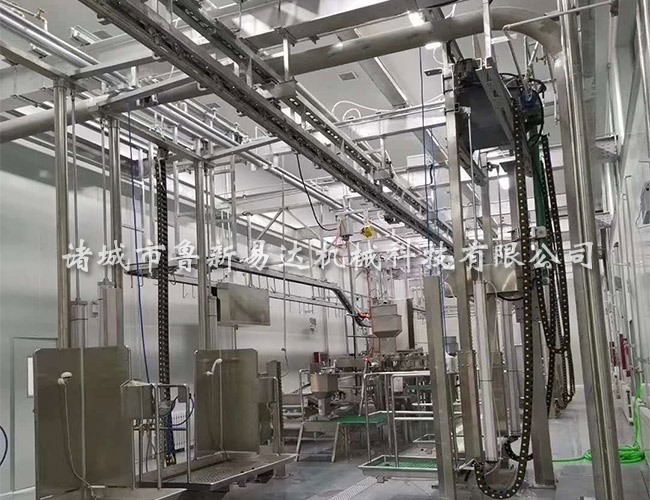 活牛悬挂屠宰流水线